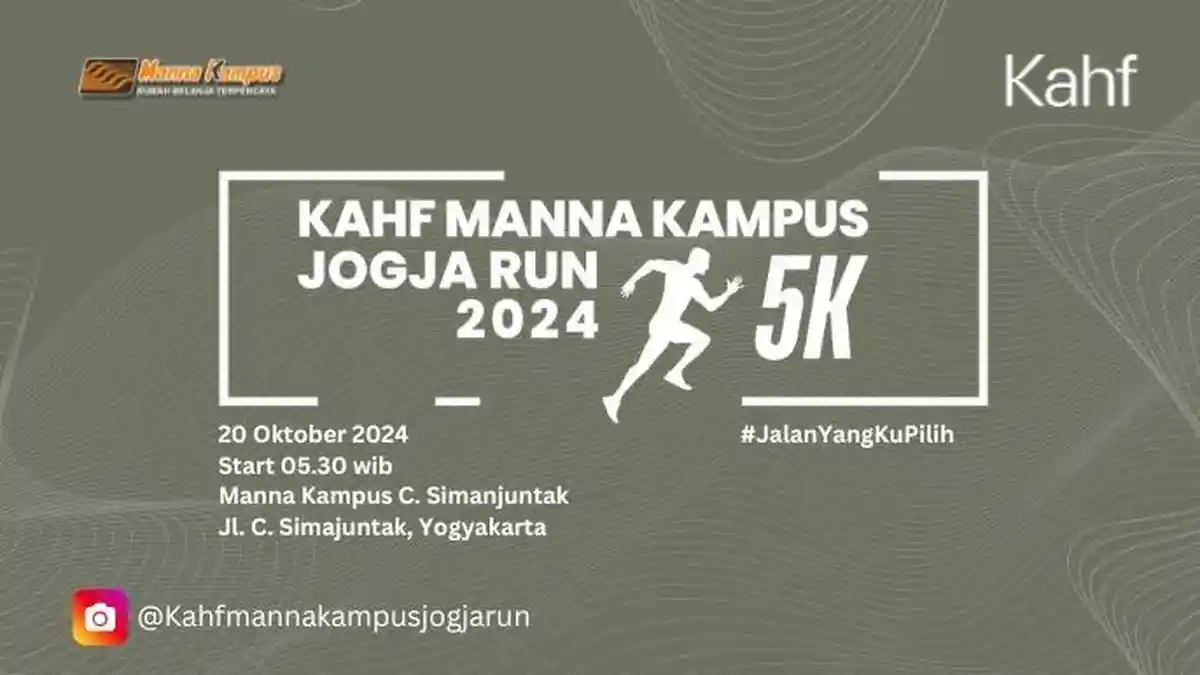KAHF Manna Kampus Jogja Run 2024: Segera Daftar dan Raih Medali Finisher!