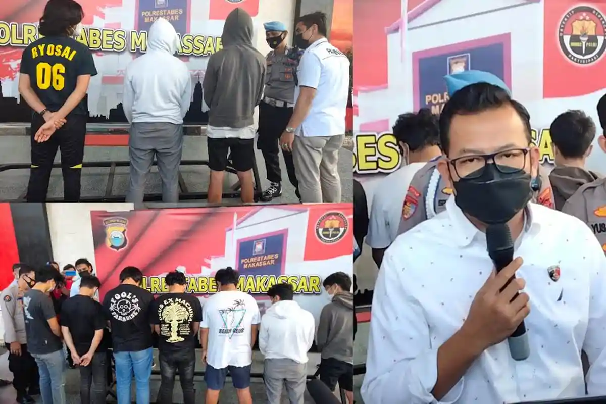 8 Remaja yang Terlibat Tarung Bebas di Makassar Terancam 1 Tahun Penjara