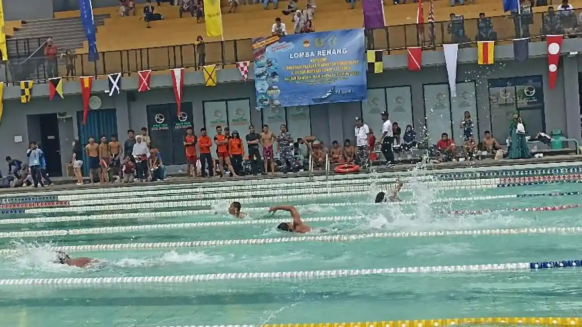 Sambut Hari Armada 2023, Lanal Banten Gelar Lomba Renang Tingkat Provinsi