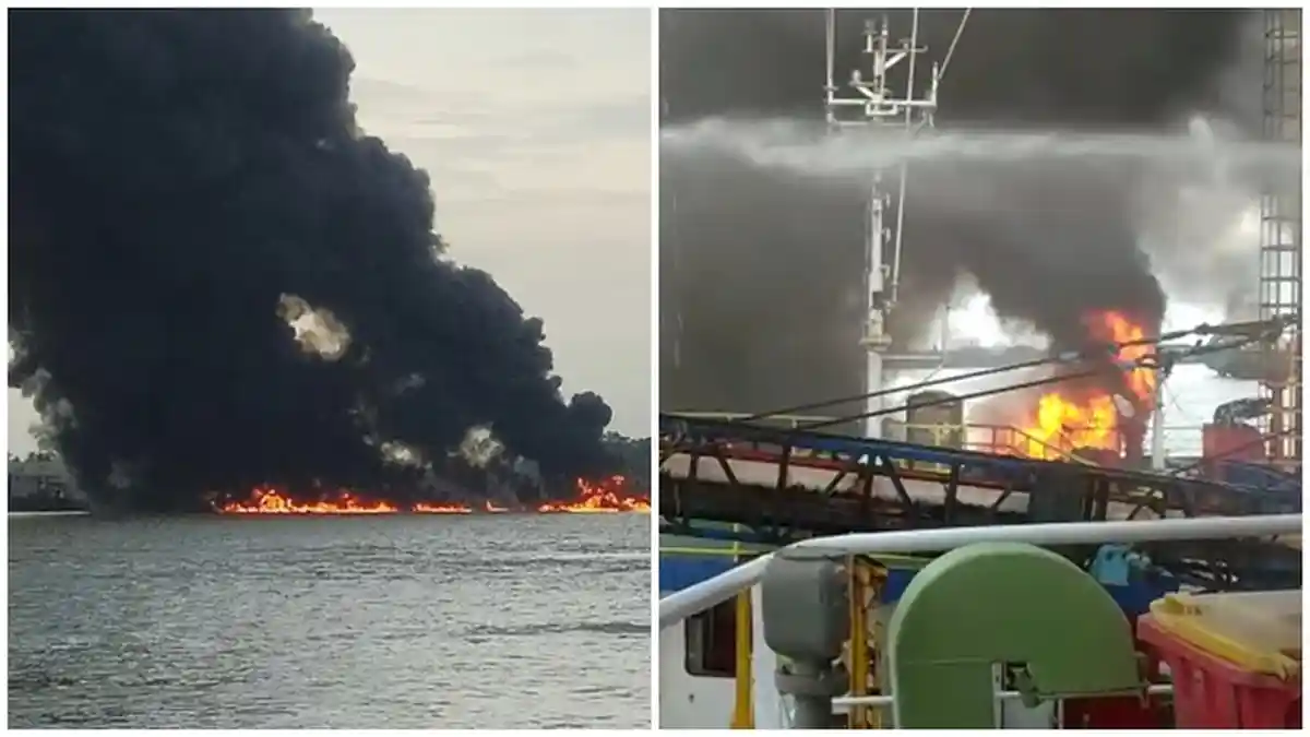 Kebakaran Galangan Kapal di Samarinda, Suara Dentuman Terdengar 4 Kali, Warga Mengira Guntur