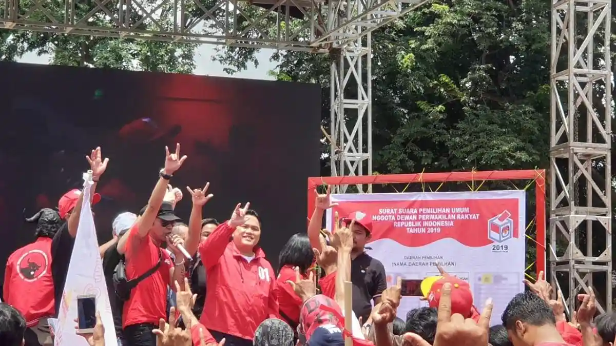 Ian Kasela dan Erick Thohir Kampanye untuk Jokowi-Maruf di Tangerang