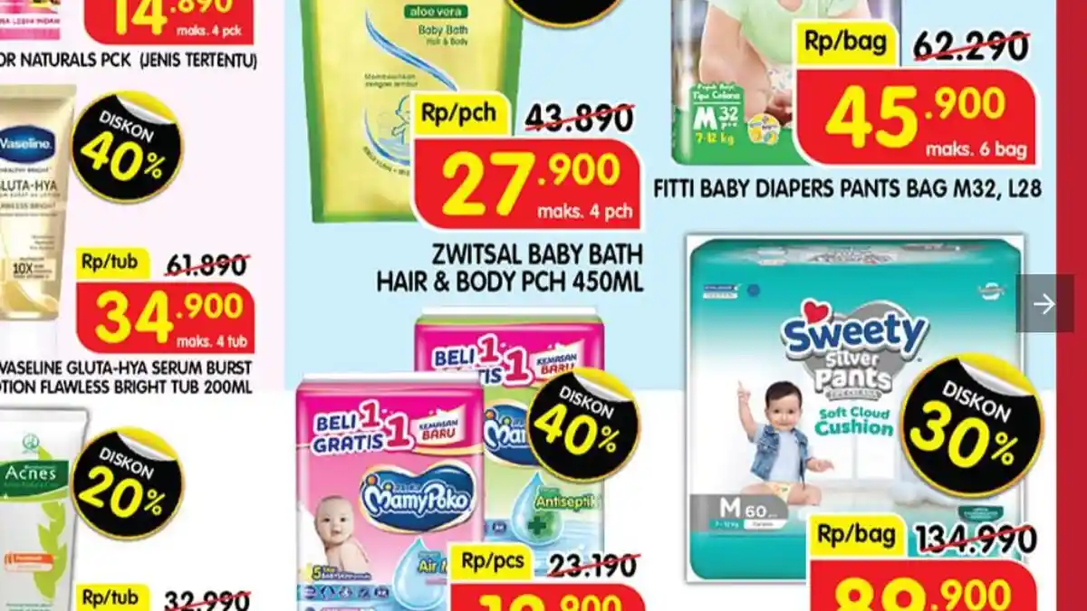 Promo JSM Superindo Hari Ini 13 Januari 2024 Belanja IRIT Diskon Melimpah: Pampers Diskon 30 Persen