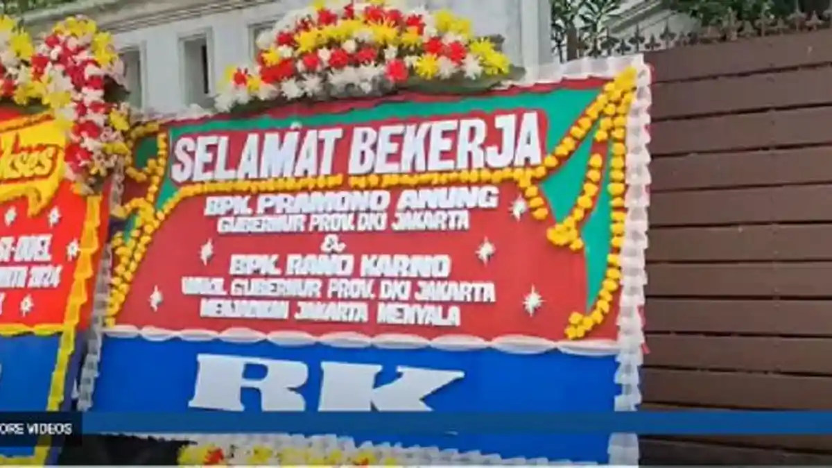 Muncul Karangan Bunga Berinisial 'RK' untuk Pramono Anung-Rano Karno ...