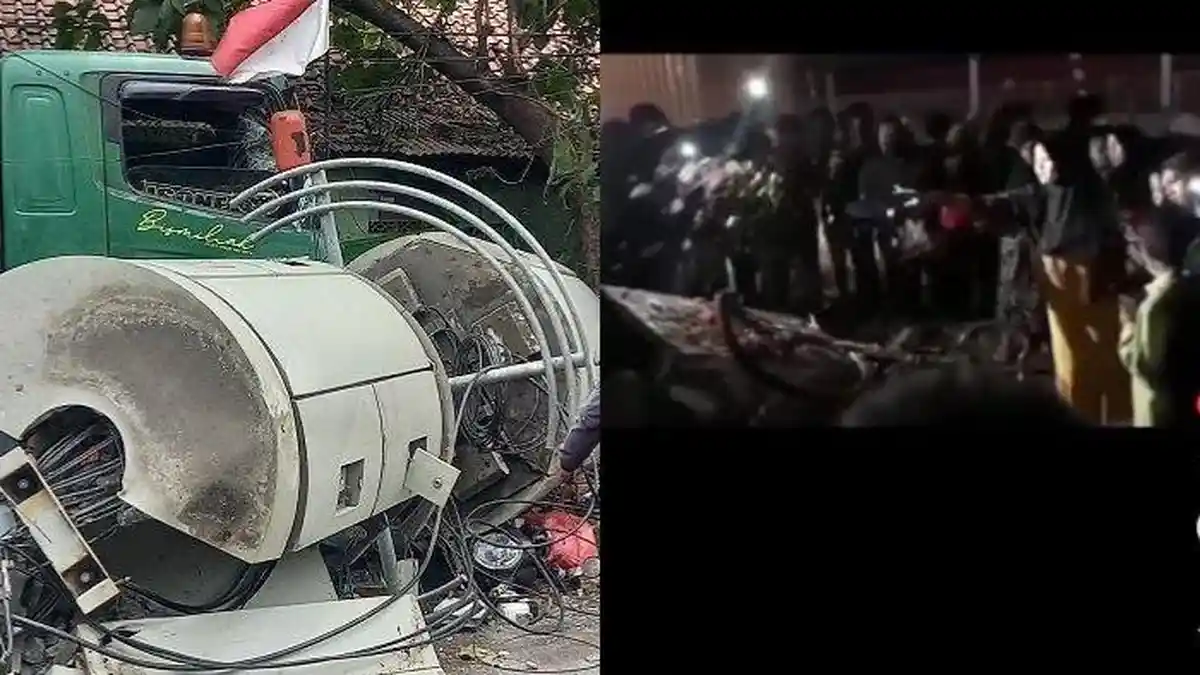Kecelakaan Maut di Bekasi, Korban Tewas 11 Orang, Keluarga Korban Tabur Bunga di TKP