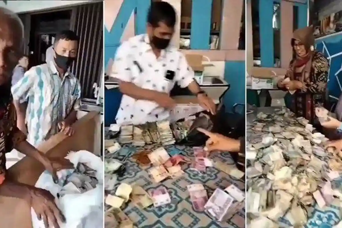 Kakek Tunarungu Ini Simpan Uang di Dalam Karung, Jumlahnya Fantastis, 1 Karung Rp 81 Juta, Simak Ini