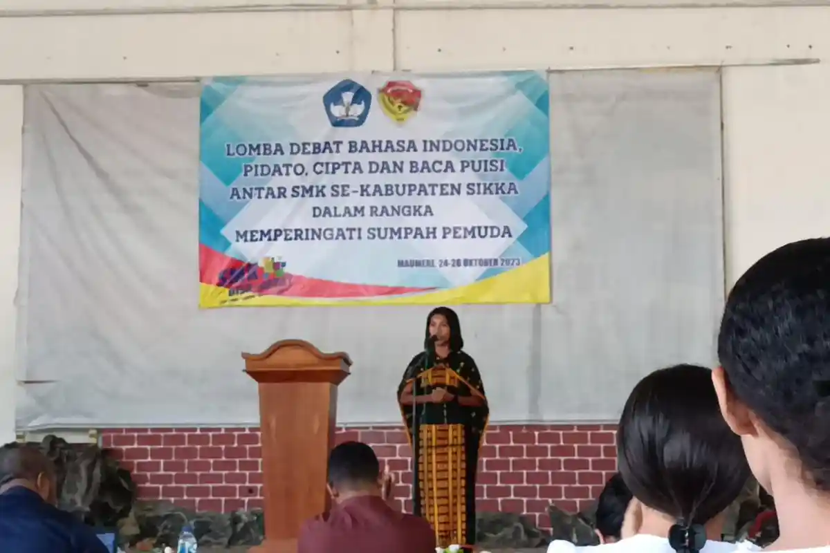 Hari Sumpah Pemuda, MKKS Kabupaten Sikka Lomba Pidato cipta dan Baca Puisi Antar SMK