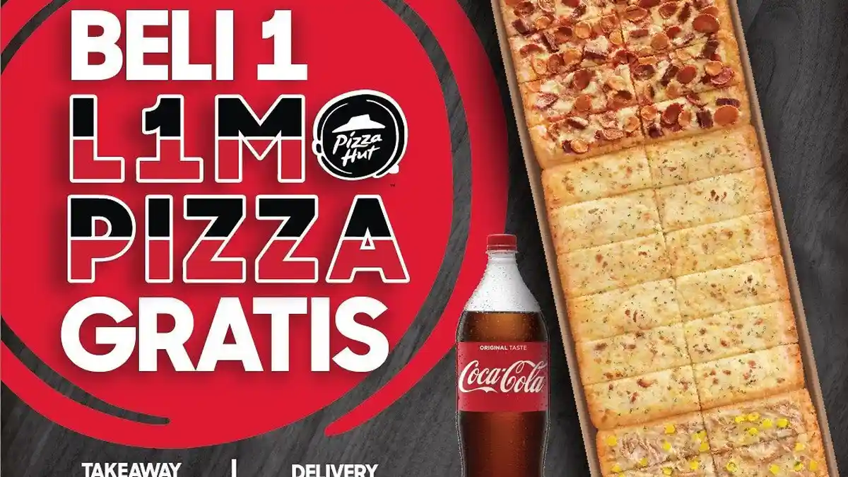 PROMO Pizza Hut Hanya Hari Ini Sabtu 26 Juni 2021, Beli L1MO Pizza Gratis Coca Cola, Beli 1 Gratis 1