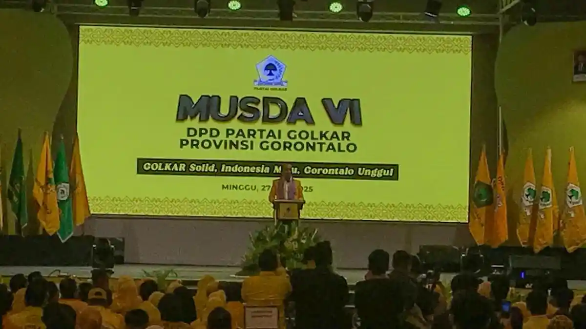 Nama Rusli Habibie Menggema di Musda Golkar Gorontalo, Ini Pesan Bahlil Lahadalia