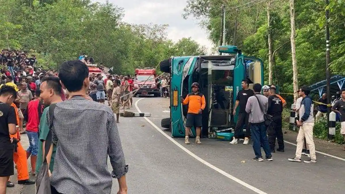 Pulang Takziah, Warga Bantul Dengar Suara Keras, Dicek Bus Maut yang Tewaskan 2 Warga Sukoharjo