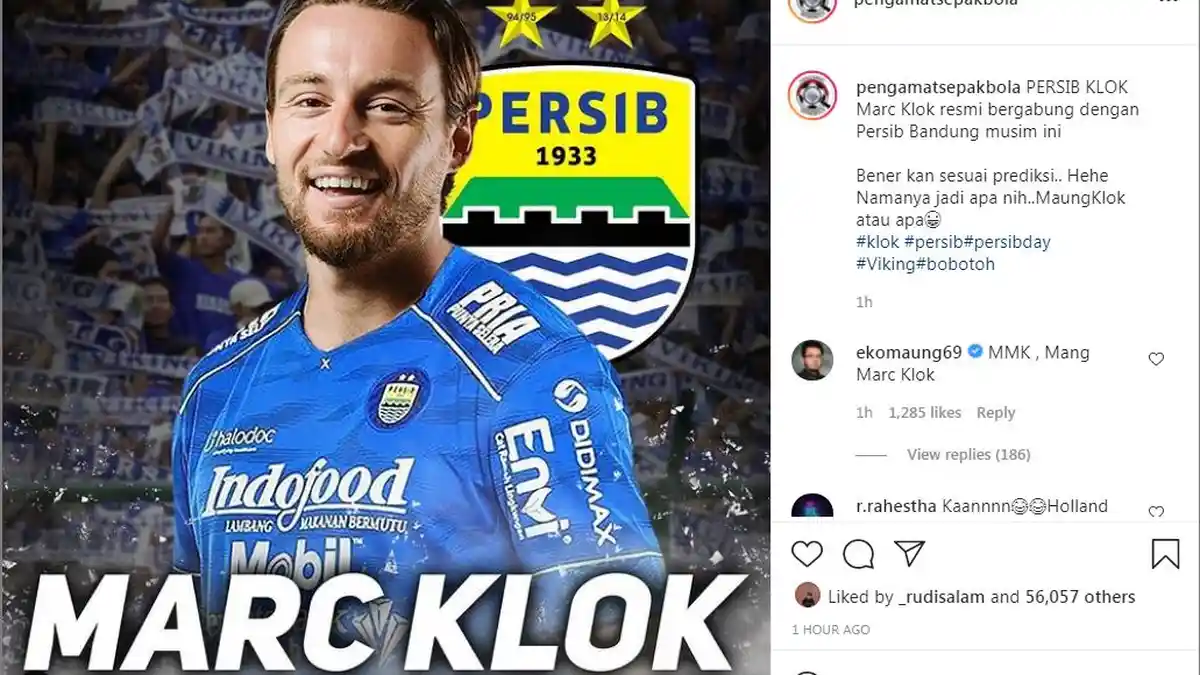 Marc Klok Resmi Gabung Persib Bandung, Reuni dengan Robert Rene Alberts dan Ezra Walian