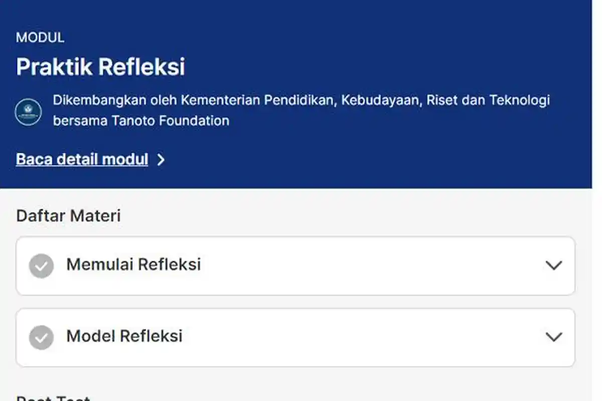 Kunci Jawaban Soal Post Test Modul 4 Refleksi Diri Praktik Refleksi Platform Media Mengajar PMM