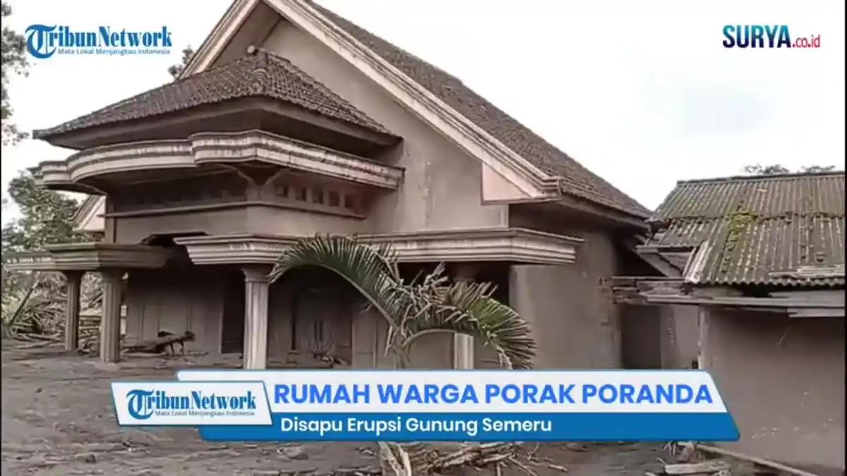 Penampakan Desa di Lumajang Terkubur Erupsi Gunung Semeru