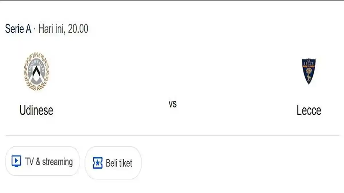 Prediksi Skor dan Susunan Pemain Udinese VS Lecce, Adu Tajam Davis dan Morente