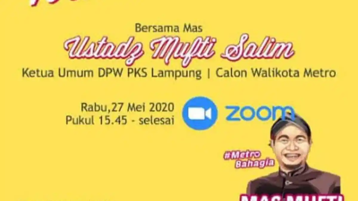 Ketua DPW PKS Lampung Mufti Salim Gelar Open House Virtual