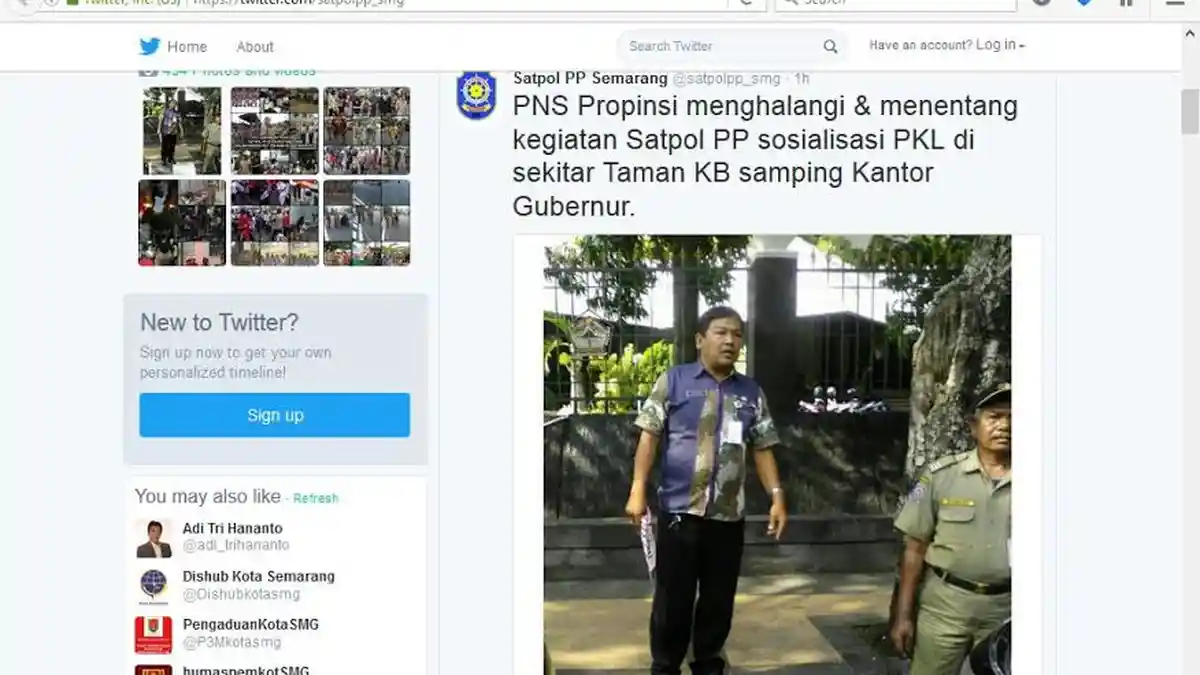 PNS Pemprov Jateng Halangi Satpol PP Sosialisasi PKL Taman KB