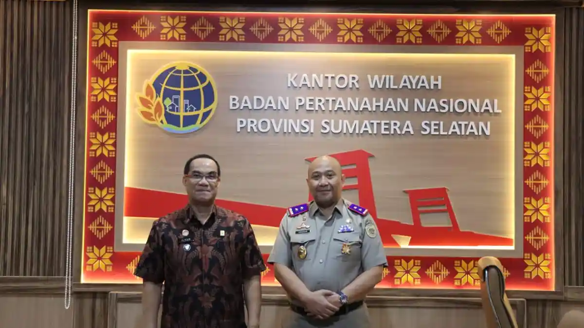 Audiensi Dengan Kakanwil BPN Provinsi Sumsel, Ini yang Dibahas Kemenkumham Sumsel