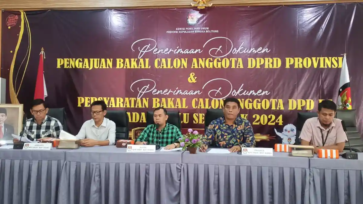 Mulai Hari Ini, KPU Babel Buka Pendaftaran Calon DPD RI dan Pencalonan DPRD Tingkat Provinsi