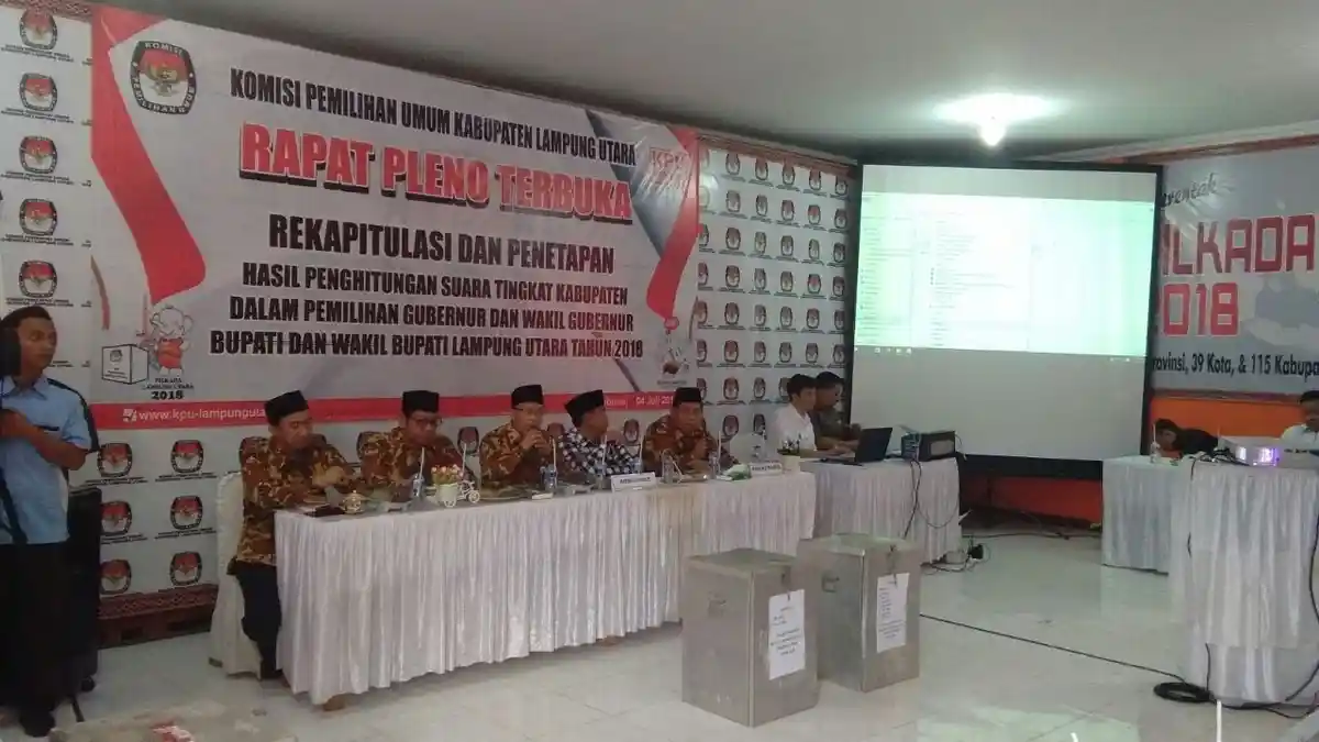 Pasangan ABDI Raih Suara Terbanyak Berdasarkan Rekapitulasi KPU Lampura