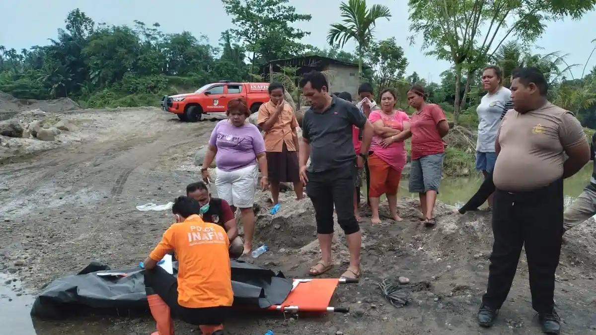 Mayat Wanita Tanpa Celana dengan Luka di Kepala Ditemukan di Sungai Lau Tengah Deli Serdang