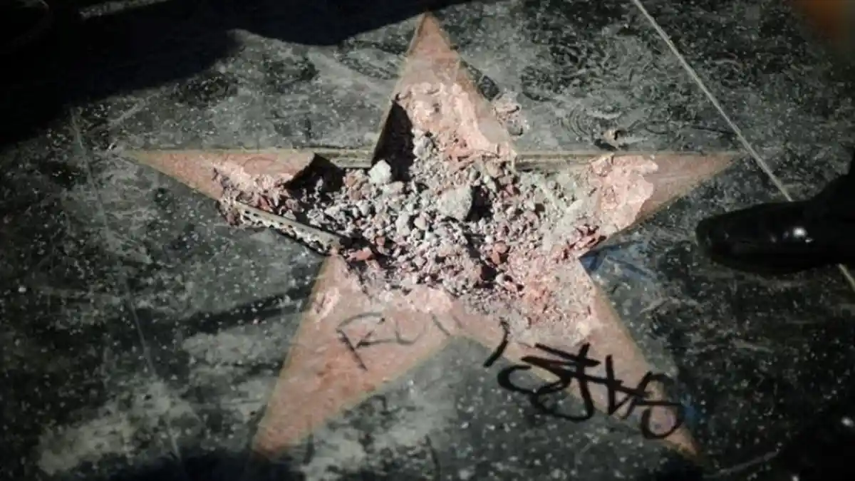 Keramik Bintang Donald Trump di Hollywood Walk of Fame Kembali Dirusak