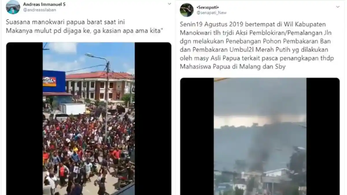 Video Detik-detik Kerusuhan di Manokwari hingga Jalan Lumpuh, Suara Tembakan, Gedung DPRD Dibakar
