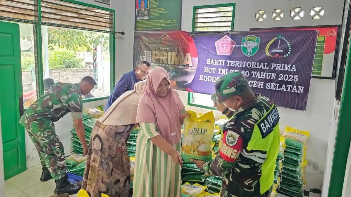 Serbuan Bhakti Teritorial PRIMA, Kodim Aceh Selatan Gelar Gerakan Pangan Murah 