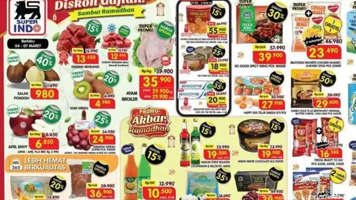 Katalog Promo Superindo Hari ini 4 Maret 2024, Belanja Nugget Beli 1 Gratis 1