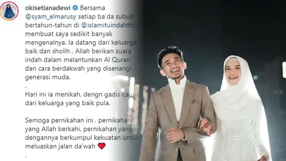 Oki Setiana Dewi Berlinang Air Mata Lihat Pernikahan Ustaz Syam dan Jihan