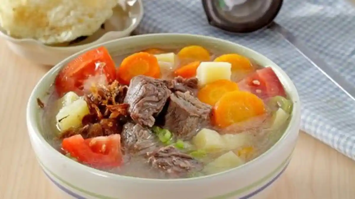 Hidangan Idul Adha - Resep Sop Daging Sayur, Bumbu Dihaluskan Agar Meresap dalam Daging Kurban