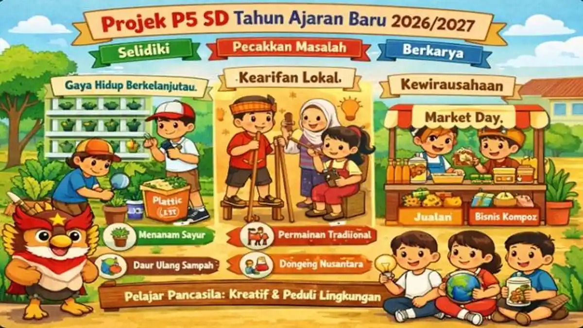 20 Contoh Tema dan Judul Projek Kokurikuler P5 SD Tahun Ajaran 2026/2027