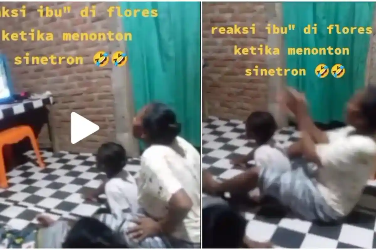 MOMEN Kocak Reaksi Emak-emak di Flores Ngamuk Ketika Nonton Sinetron, TV Malah Kena Semprot