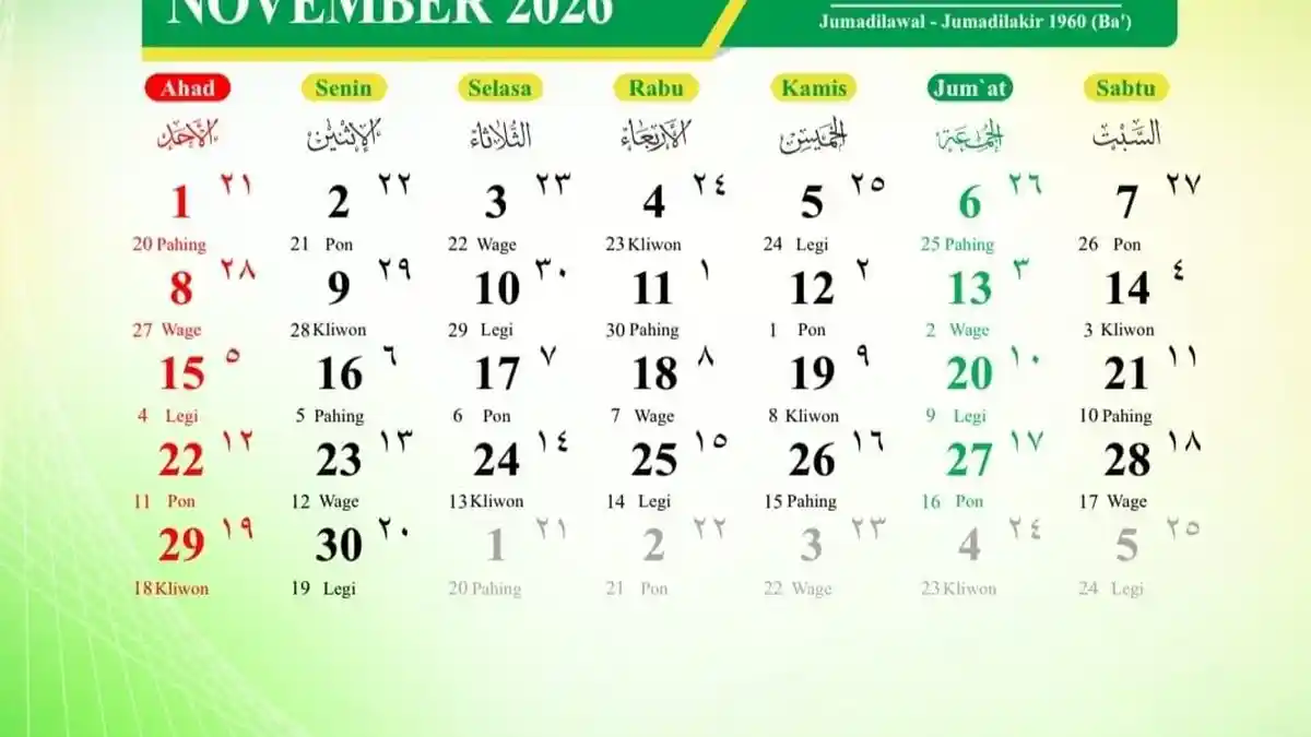 Kalender 2026: Ada 9 Hari Libur Cek Juga Nasional dan Internasional Sepanjang Bulannya