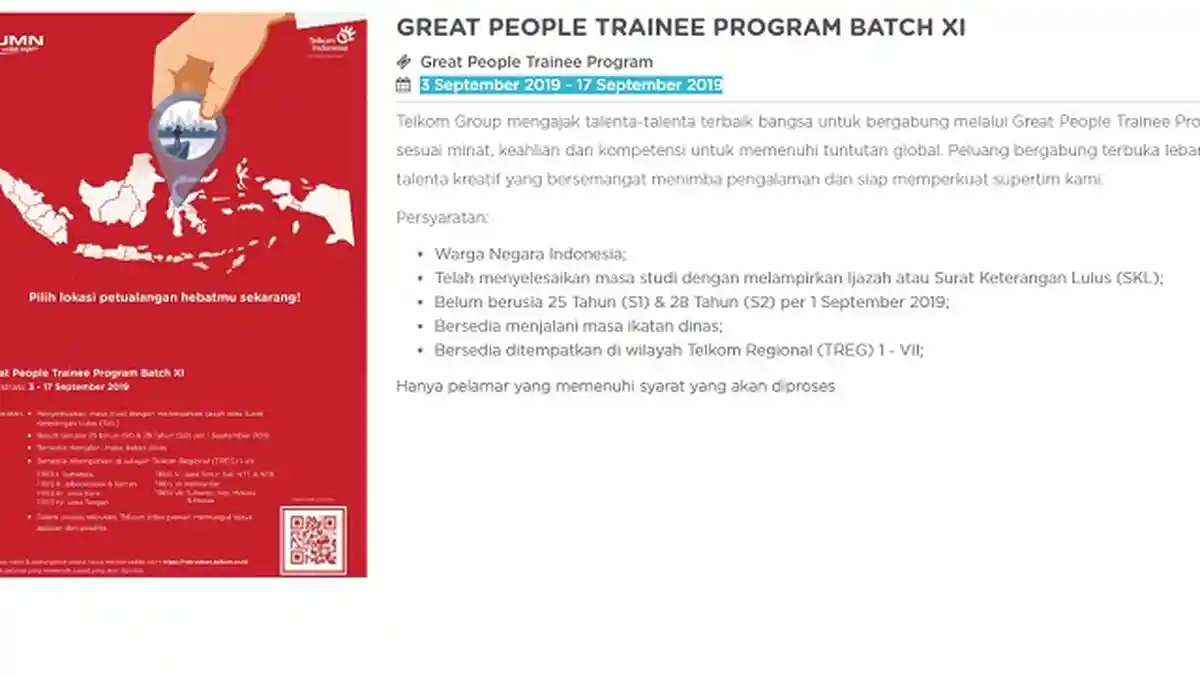 Lowongan Kerja BUMN Telkom Group Terima Karyawan, Lulusan S1, Daftar Online, Cek Lokasi Penempatan