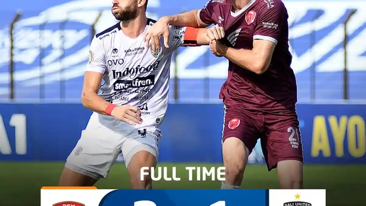 Hasil Liga 1 2021 - Ditumbangkan PSM Makassar 2-1, Bali United Telan Kekalan Pertama