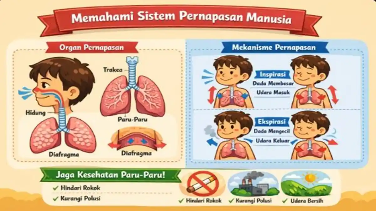 Ringkasan Materi Bab 2 Tarik dan Embuskan dan Soal HOTS IPAS Kelas 6 SD