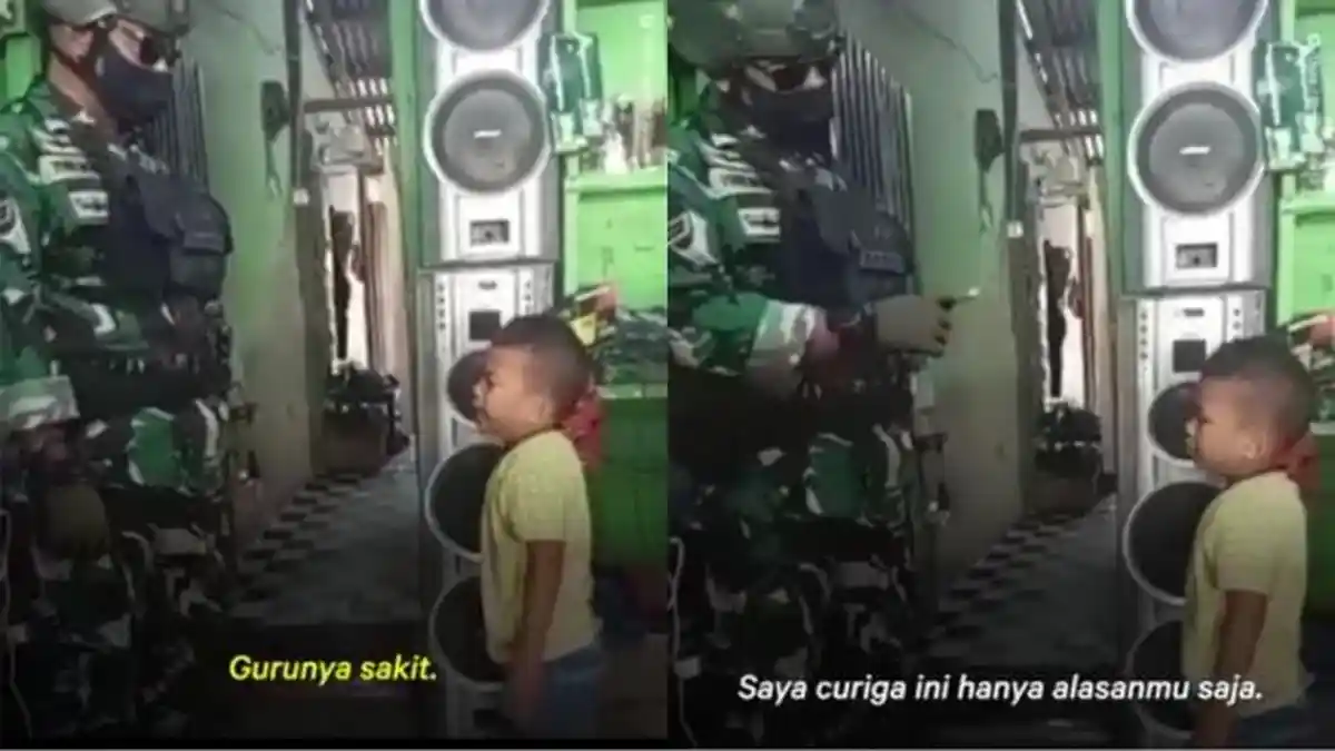 Anaknya Malas Sekolah, Seorang Ayah Sengaja Minta Anggota TNI untuk Memarahi Putranya