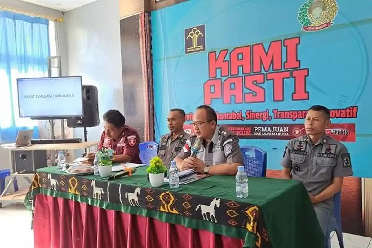 Lapas Kalabahi Rapat Evaluasi Capaian Kinerja Triwulan II Tahun 2023