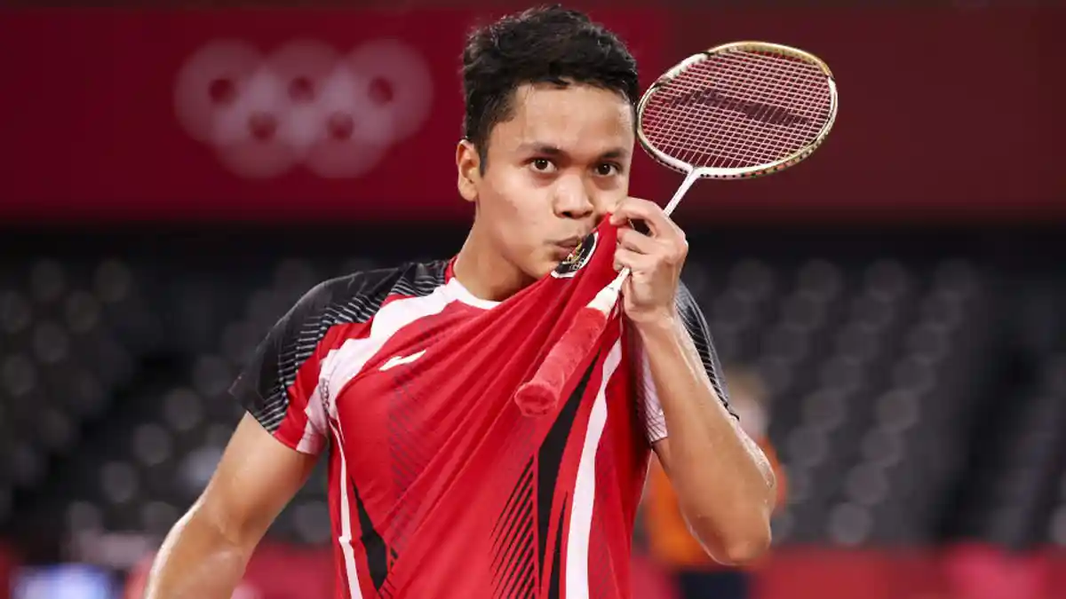 Anthony Ginting Akhirnya Sukses Taklukan Tunggal China Zhao Jun, Skor 1-0 untuk Tim Thomas Indonesia