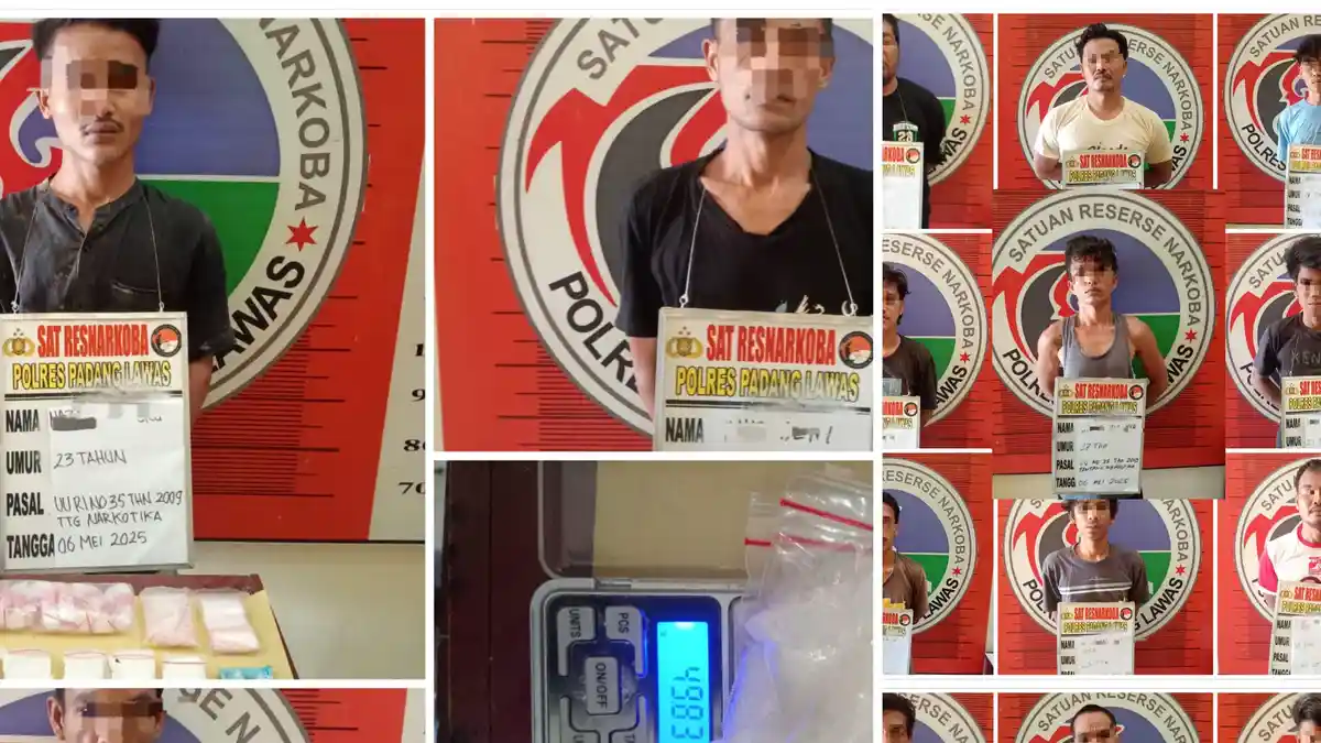 Gerebek Sarang Narkoba di Sosa, Satresnarkoba Polres Palas Tangkap Tiga Pengedar dan 20 Pengguna