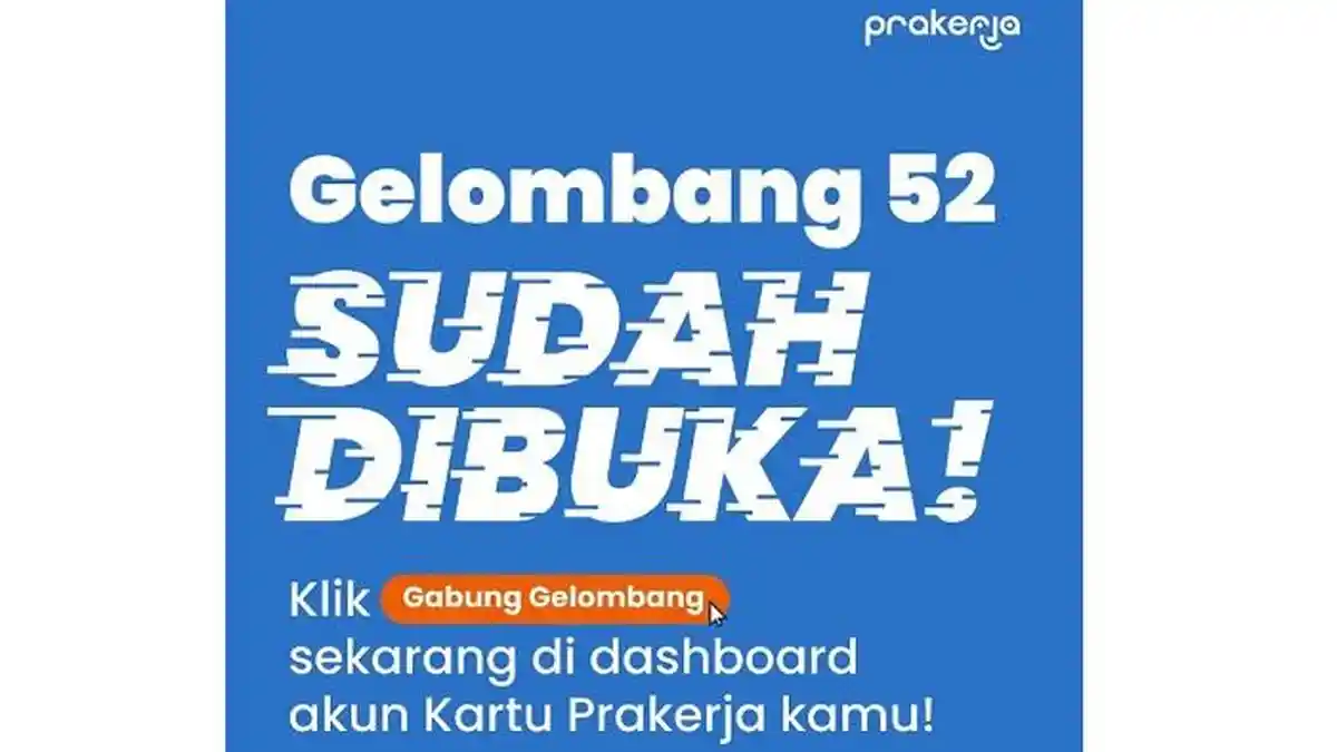 Cara Daftar Kartu Prakerja Gelombang 52 di prakerja.go.id
