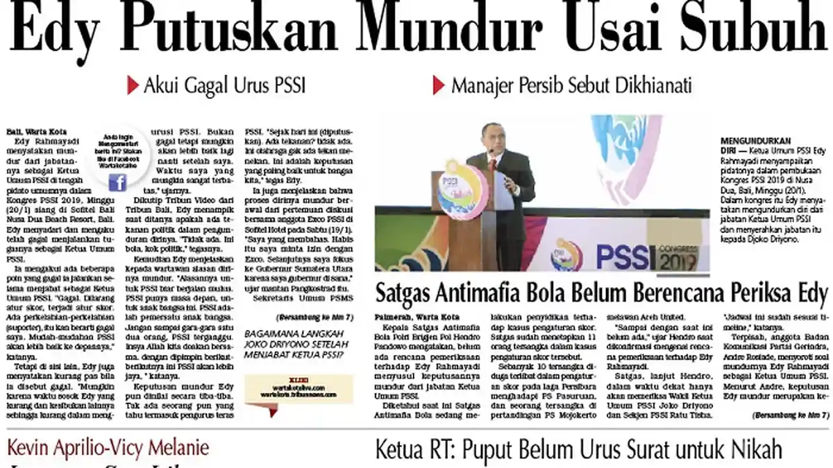 Satgas Antimafia Bola Belum Berencana Periksa Edy Rahmayadi