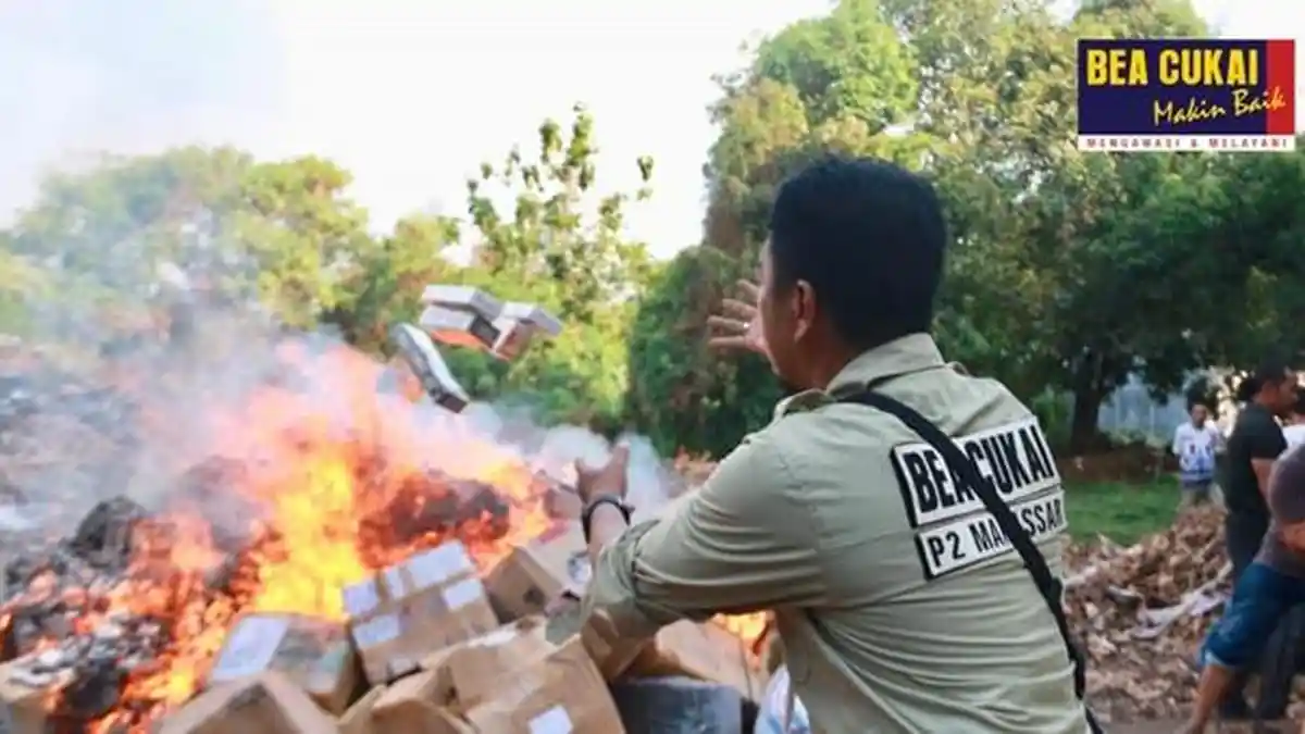 Bea Cukai Makassar Musnahkan Barang Penindakan Senilai 1,1 Miliar