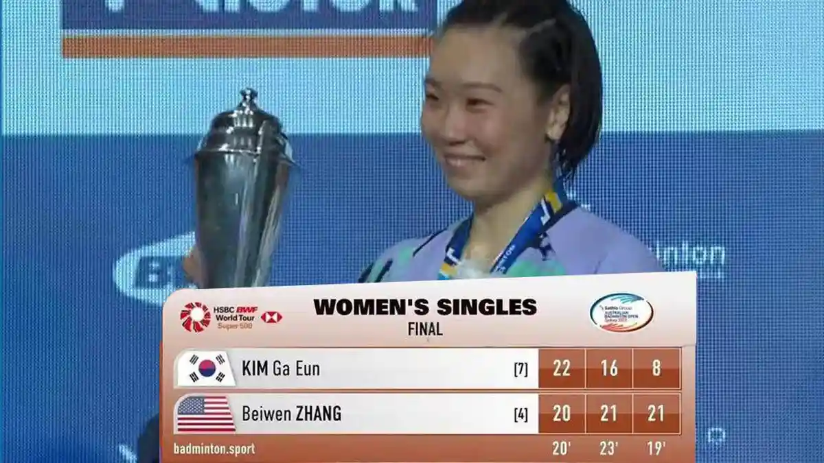 Hasil Final Australia Open 2023, Zhang Beiwen Juara Tunggal Putri