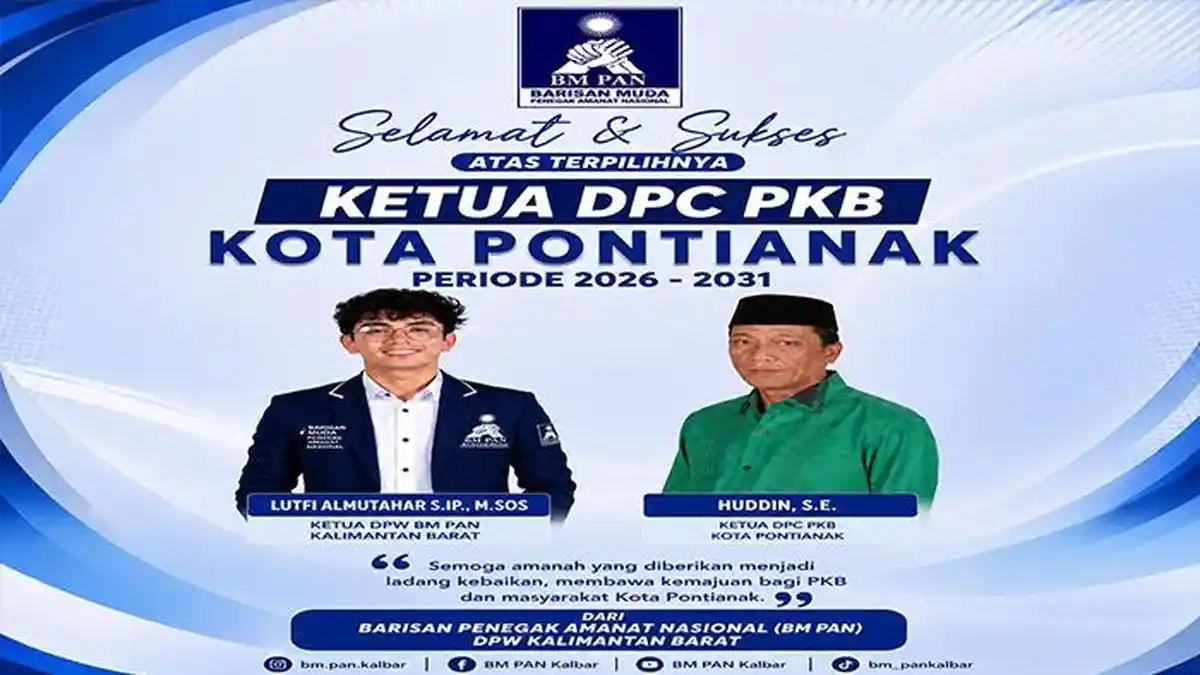 Huddin Resmi Pimpin PKB Kota Pontianak, BM PAN Kalbar Sampaikan ...