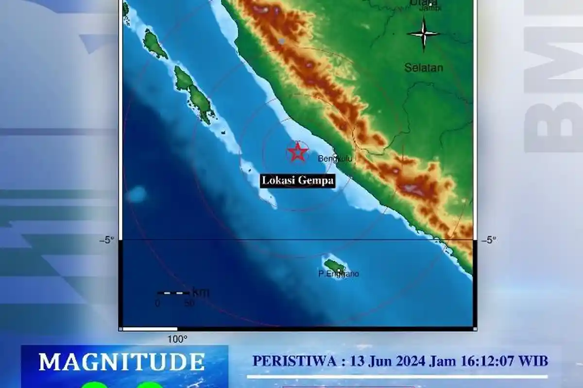 Gempa Terkini Kamis 13 Juni 2024 Baru Saja Guncang Bengkulu, Simak Info Lengkap BMKG