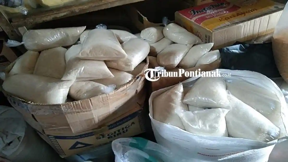 Harga Gula Pasir di Pasar Kemuning Pontianak Capai Harga Rp 17.500 Perkilo