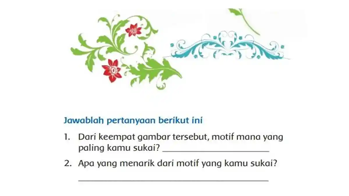 Kunci Jawaban Tema 2 Kelas 3 Halaman 117, Ayo Mengamati: Motif Kain Batik