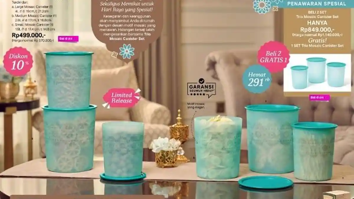 KATALOG Lengkap Promo Tupperware Terbaru 17-30 April 2023 Toples Kue Lebaran Murah, Banyak Diskon