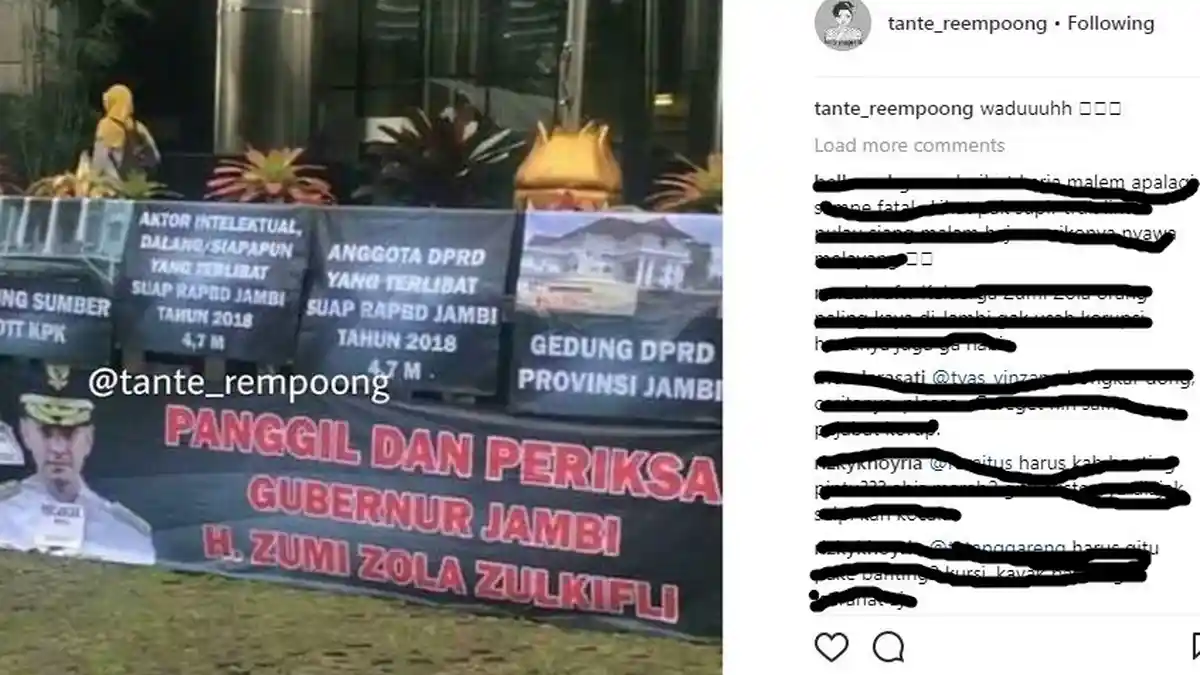 Unggah Spanduk Demo APBD Jambi 2018, Netizen Malah Bergosip Soal Karma