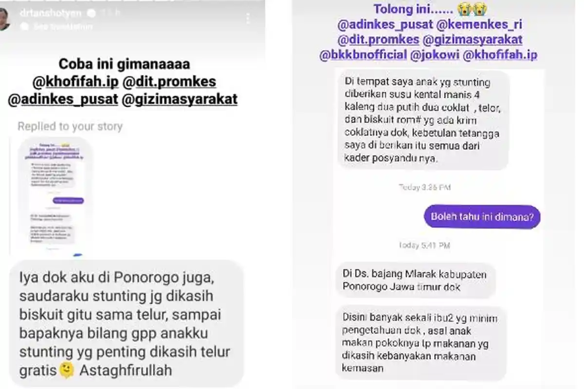 Ibu di Ponorogo Viralkan Kejadian Anak Stunting Diberi Susu Kental Manis oleh Kader Posyandu